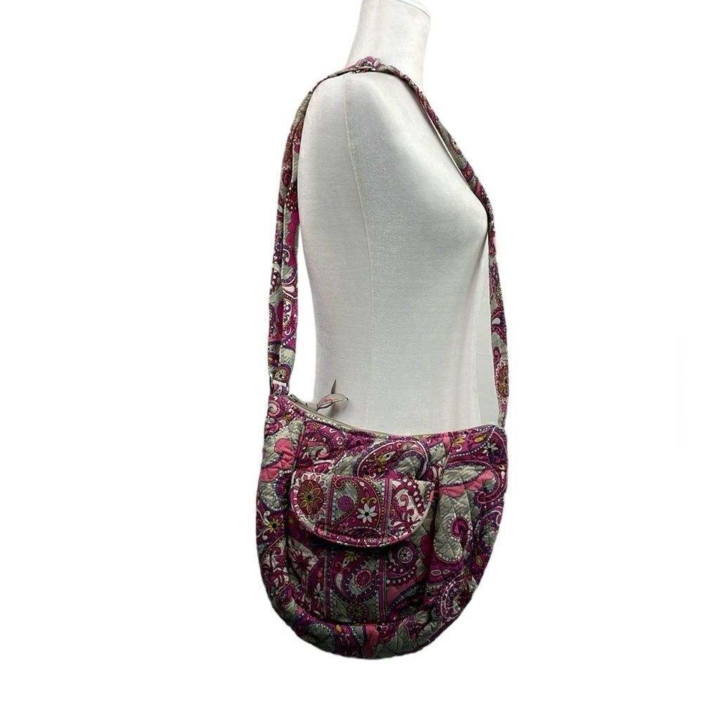 Vera Bradley quilted pink paisley purse crossbody - Picture 2 of 11